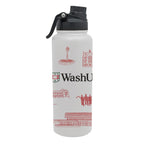 Washington University 34oz Campus Line Art Aqua Bottle