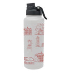 Washington University 34oz Campus Line Art Aqua Bottle
