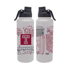 Temple Owls 34oz Campus Line Art Aqua Bottle
