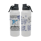 Johns Hopkins 34oz Campus Line Art Aqua Bottle