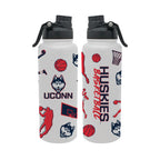34oz UConn Huskies Basketball Sketch Aqua Bottle