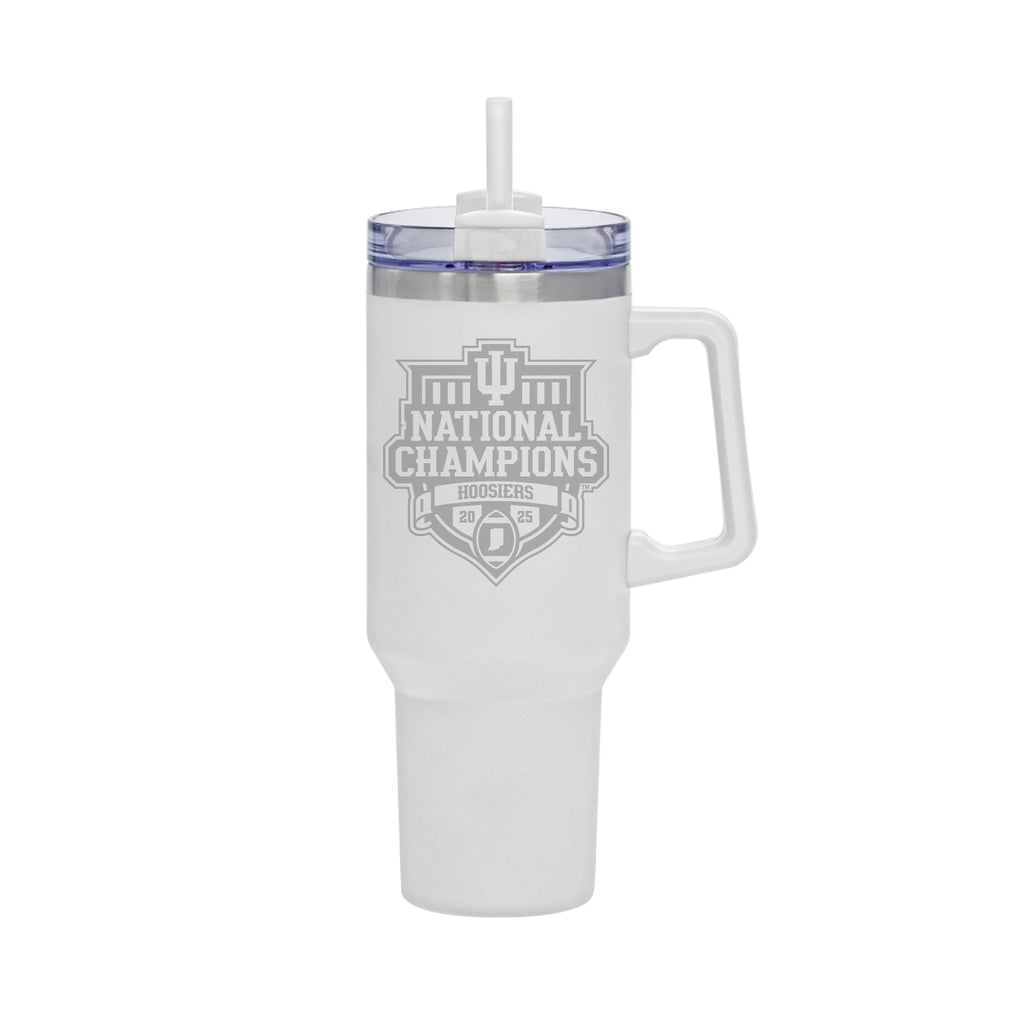 2025 CFP Football National Champions Indiana Hoosiers 40oz Laser Etch Rocky Tumbler