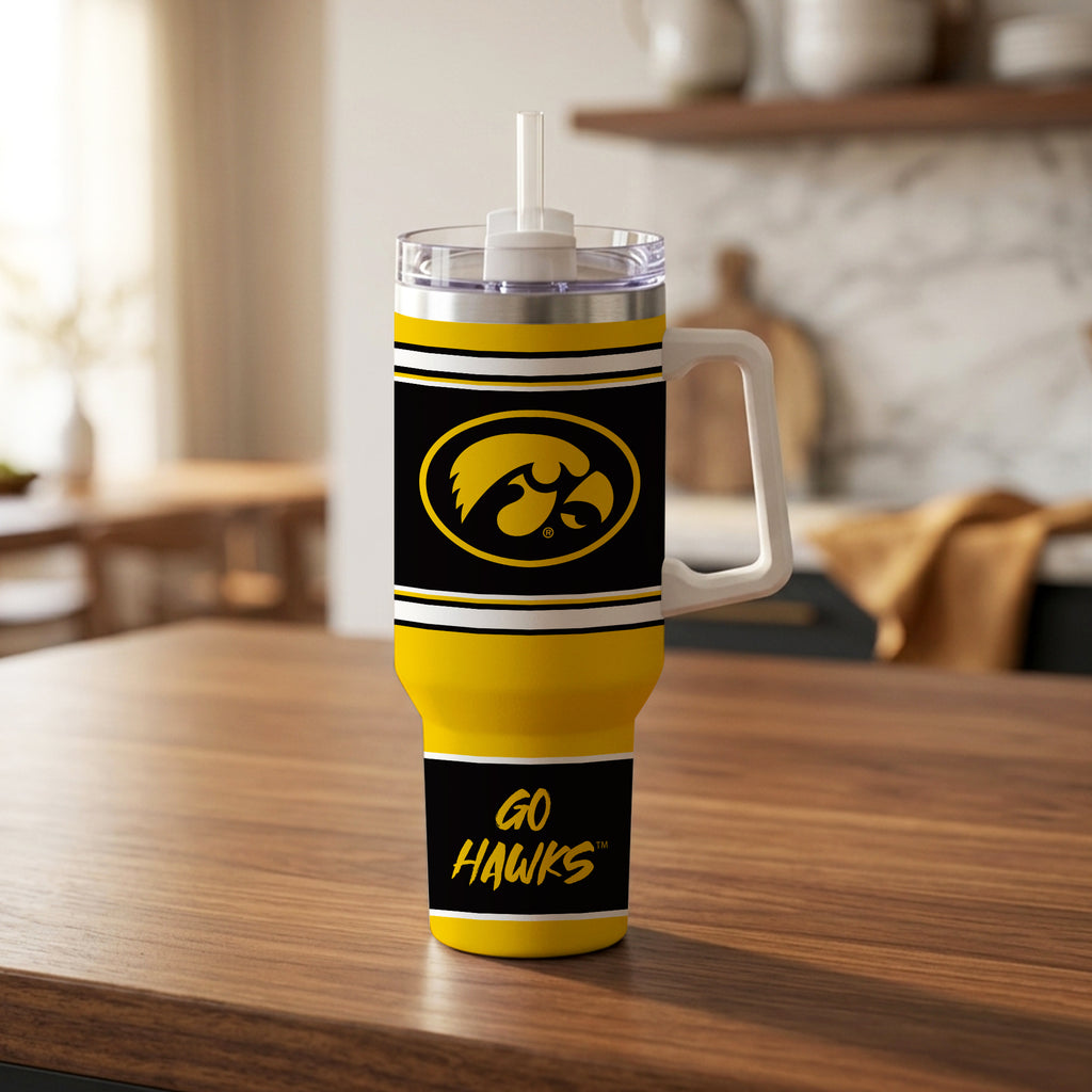 Iowa Hawkeyes 40oz Rocky Slogan Tumbler