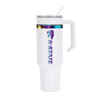 36oz K-State Wildcats Iridescent Anodized White Tumbler