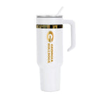 36oz Georgia Bulldogs Gold Anodized White Tumbler
