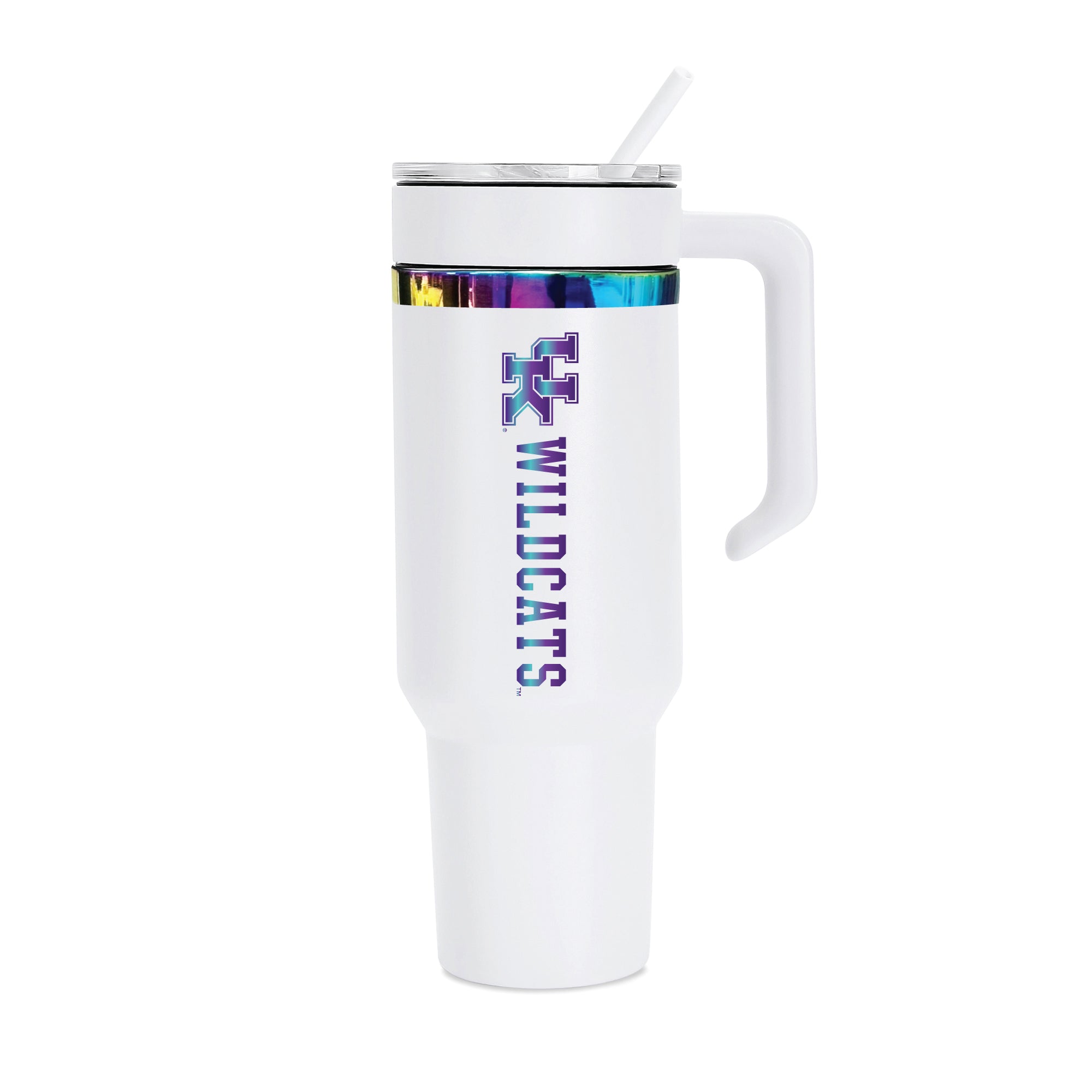 36oz Kentucky Wildcats Iridescent Anodized White Tumbler