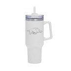 40oz Arkansas Razorbacks Laser Etch Rocky Tumbler with Handle
