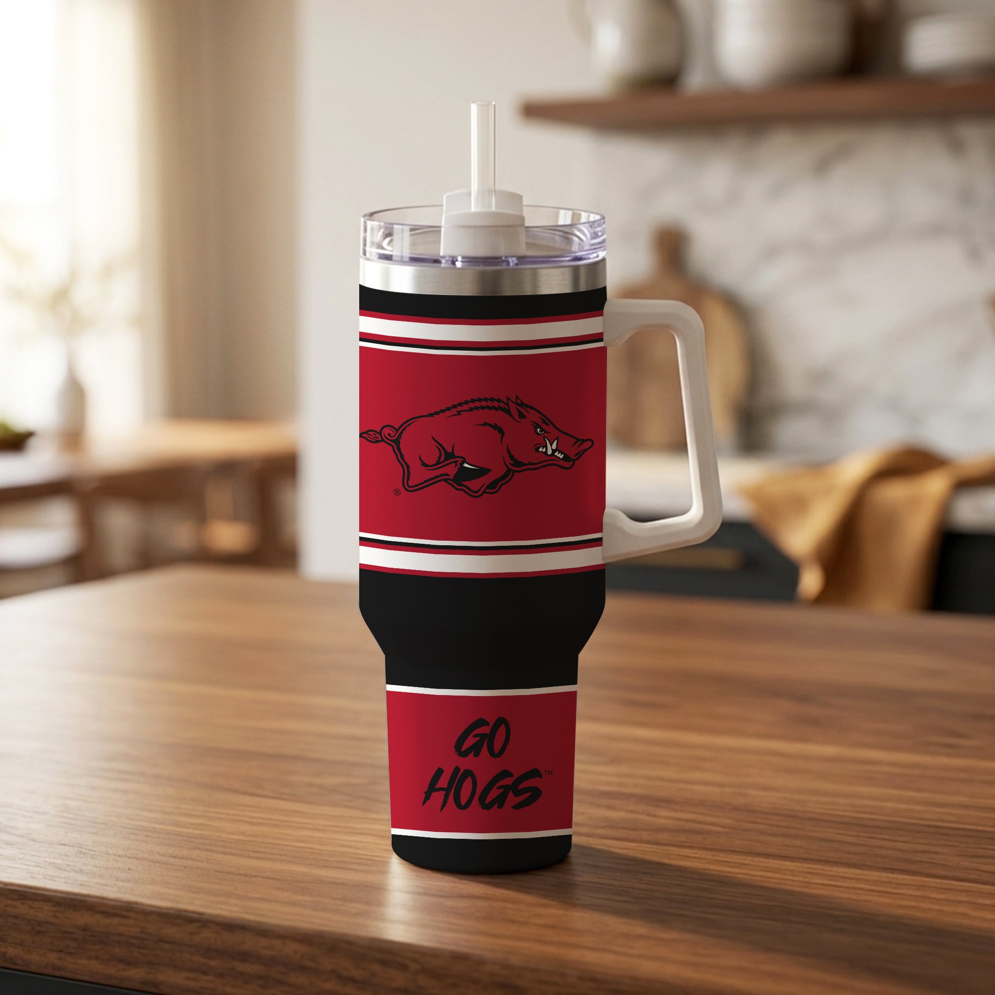 Arkansas Razorback 40oz Rocky Slogan Tumbler