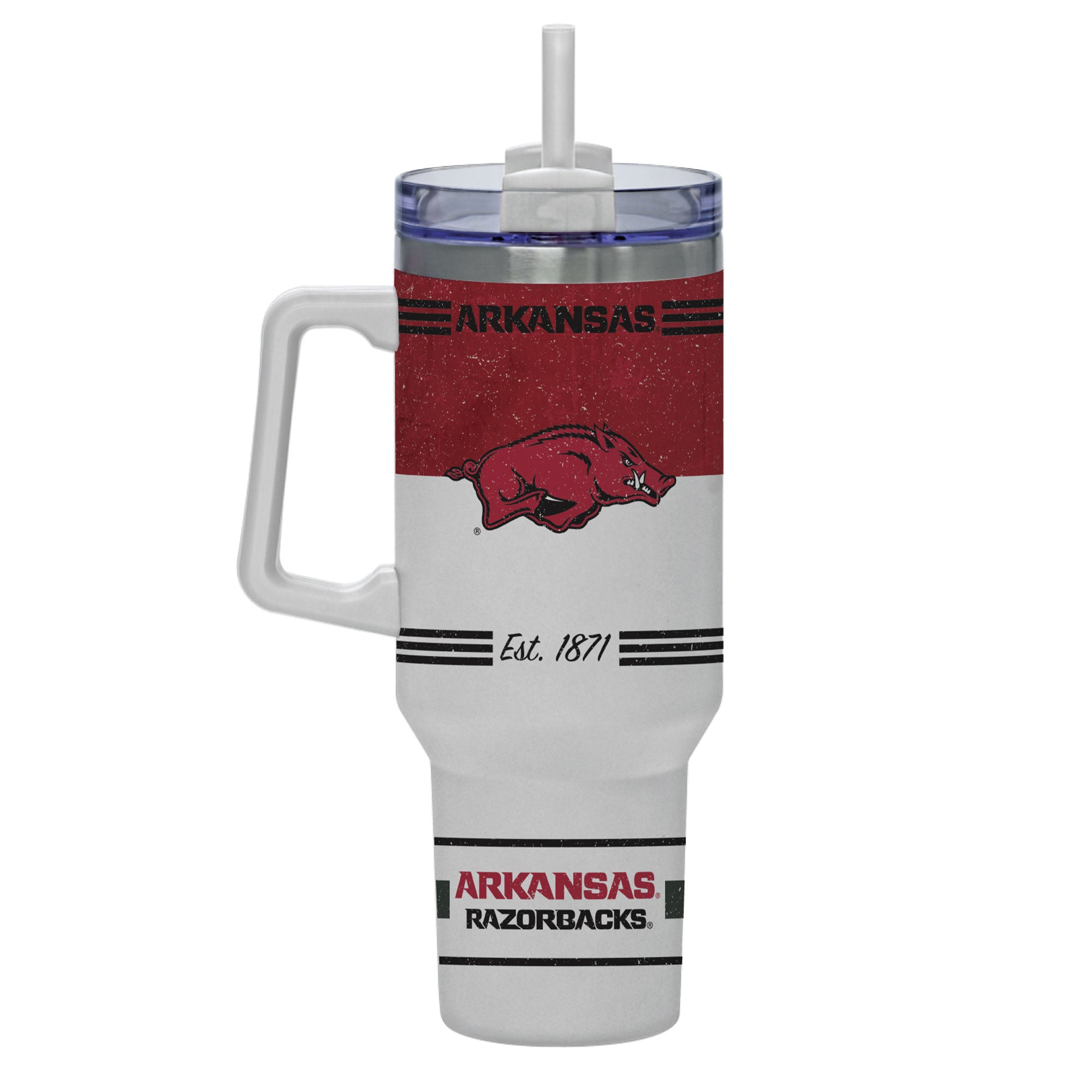 Arkansas Razorback 40oz Rocky Vintage Tumbler