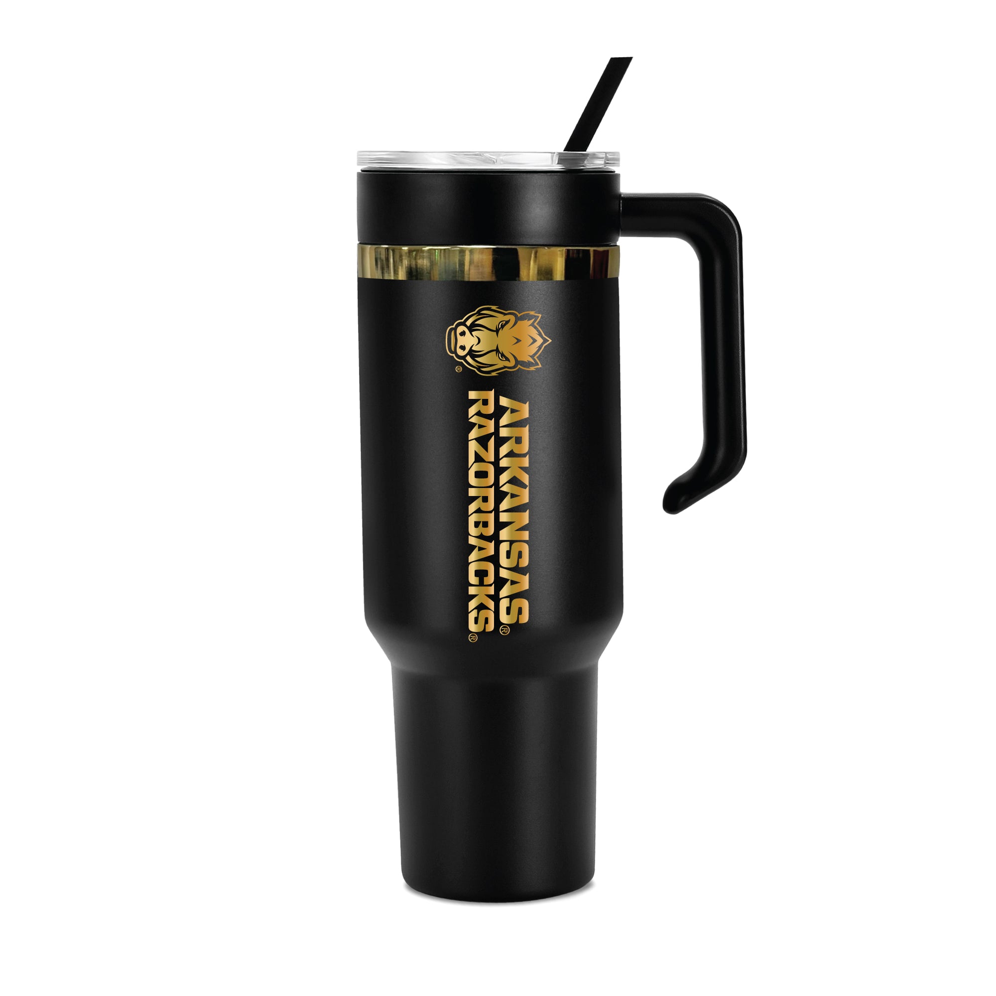 36oz Arkansas Razorbacks Gold Black Anodized Tumbler