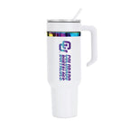 36oz Colorado Buffaloes Iridescent Anodized White Tumbler