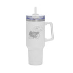 40oz Kansas Jayhawks Laser Etch Rocky Tumbler with Handle