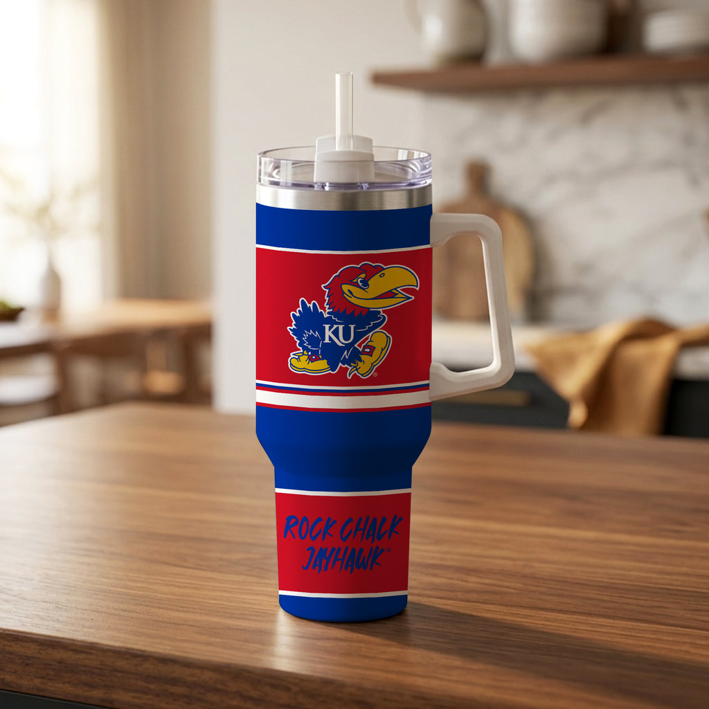Kansas Jayhawks 40oz Rocky Slogan Tumbler