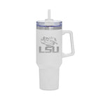 40oz LSU Tigers Laser Etch Rocky Tumbler with Handle