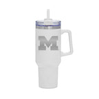 40oz Michigan Wolverines Laser Etch Rocky Tumbler with Handle