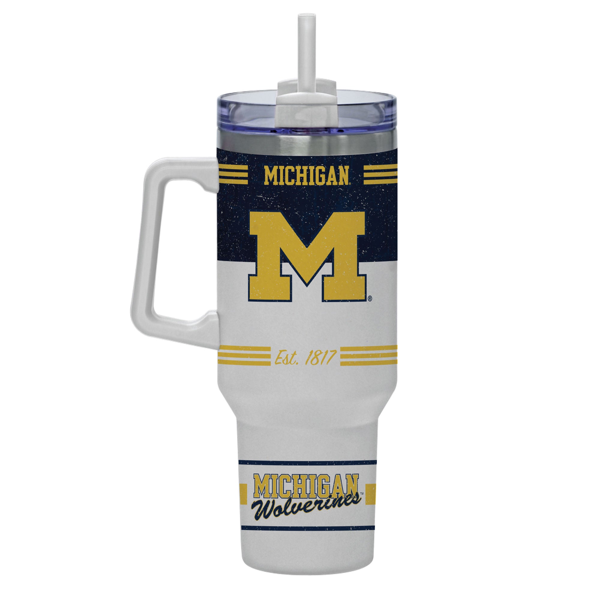 Michigan Wolverines 40oz Rocky Vintage Tumbler