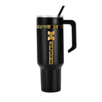 36oz Michigan Wolverines Gold Black Anodized Tumbler