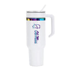 36oz Ole Miss Rebels Iridescent Anodized White Tumbler