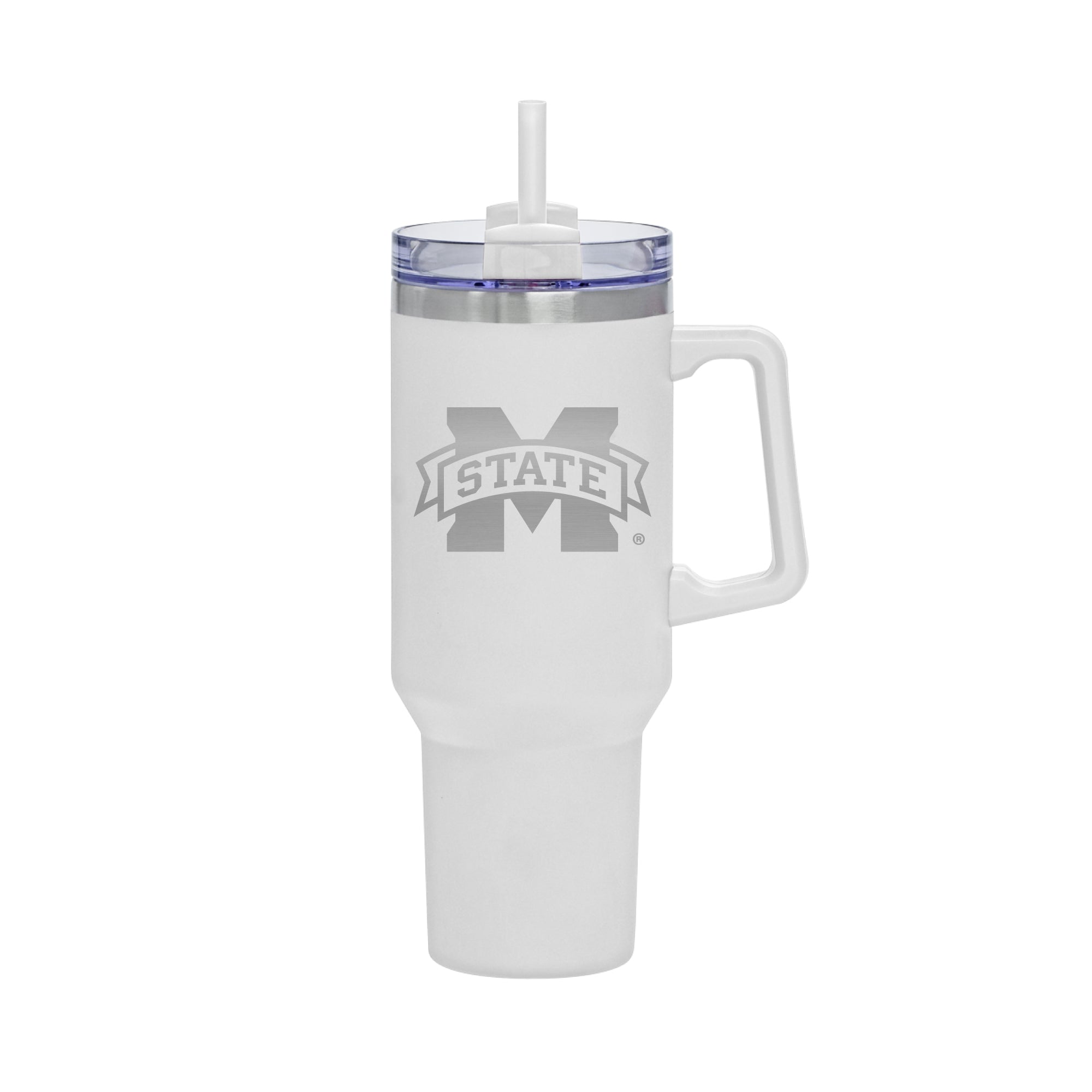 40oz Mississippi State Bulldogs Laser Etch Rocky Tumbler with Handle
