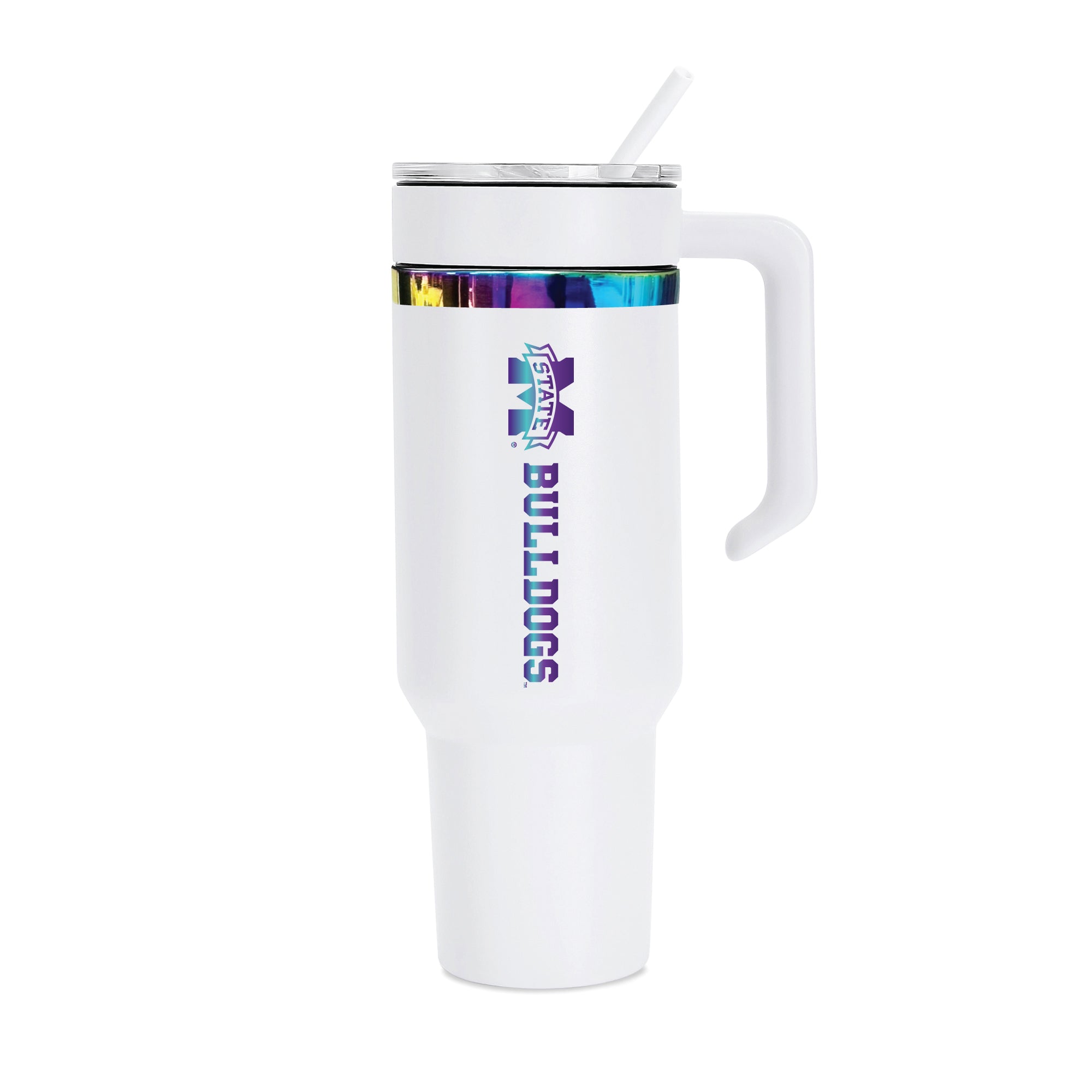 36oz Mississippi State Bulldogs Iridescent Anodized White Tumbler
