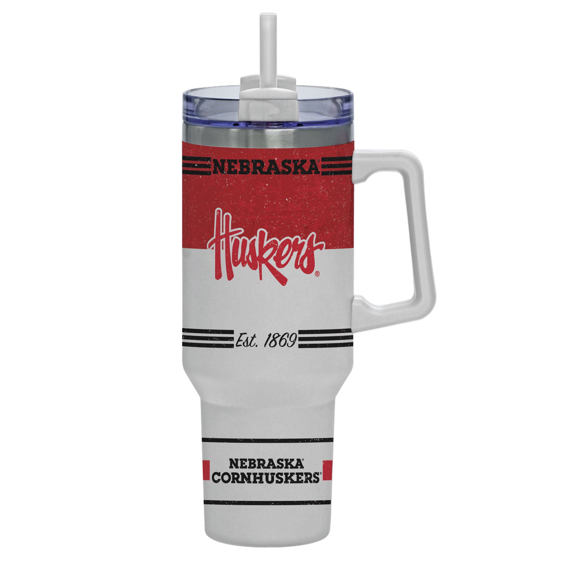 Nebraska Cornhuskers 40oz Rocky Vintage Tumbler