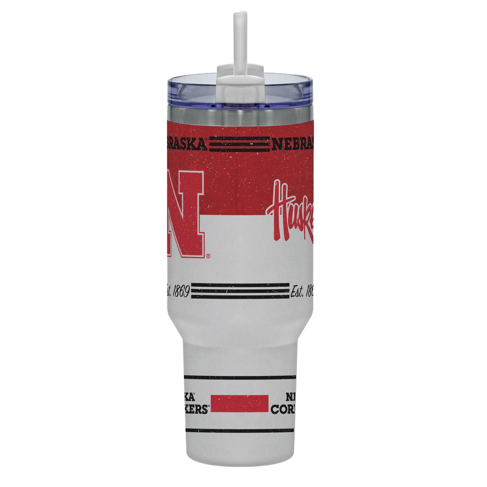 Nebraska Cornhuskers 40oz Rocky Vintage Tumbler