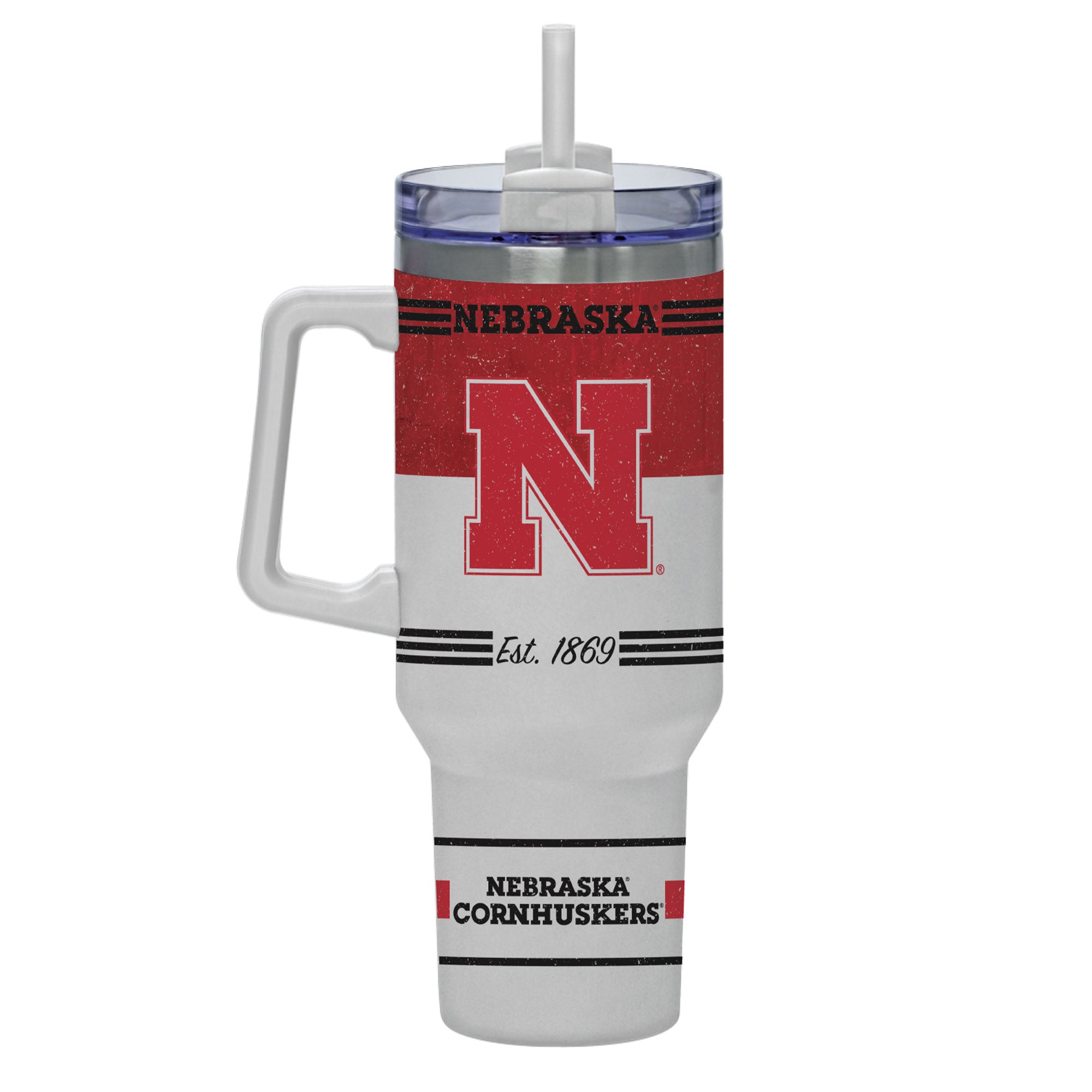 Nebraska Cornhuskers 40oz Rocky Vintage Tumbler