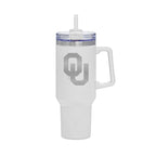 40oz Oklahoma Sooners Laser Etch Rocky Tumbler with Handle