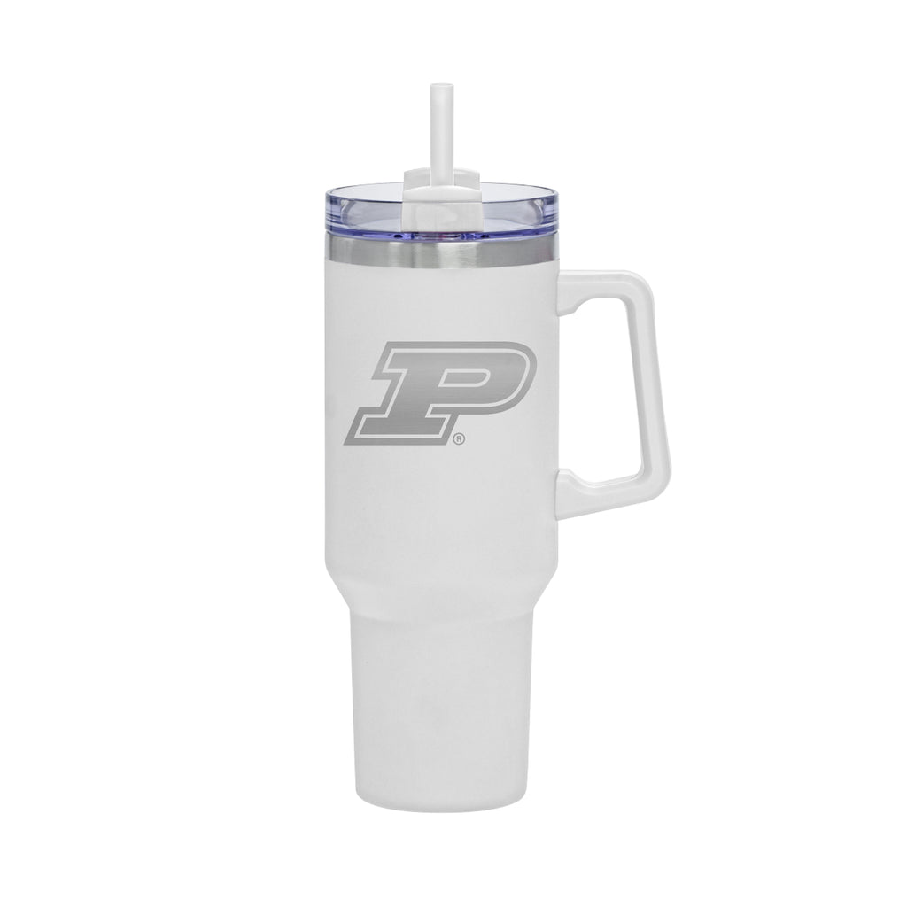 40oz Purdue Boilermakers Laser Etch Rocky Tumbler with Handle