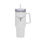 40oz Texas Longhorns Laser Etch Rocky Tumbler with Handle