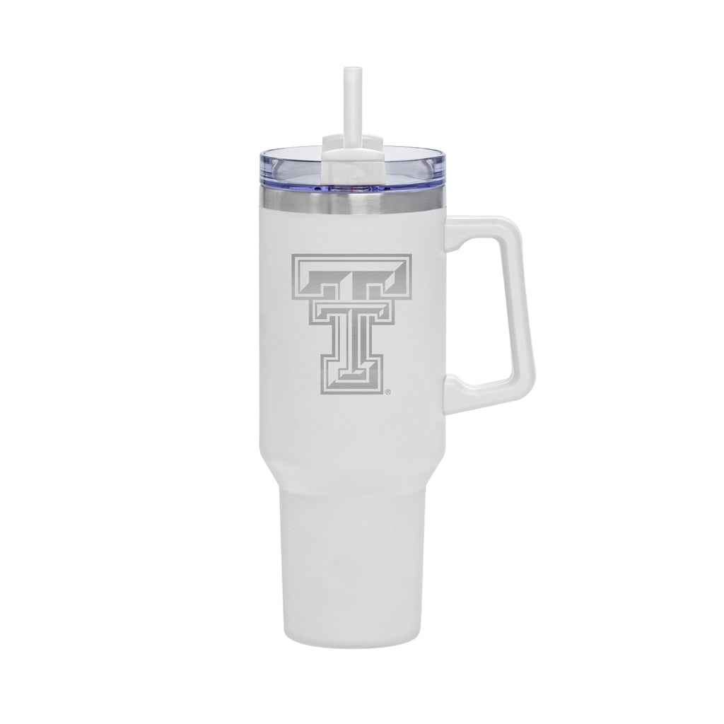 40oz Texas Tech Red Raiders Laser Etch Rocky Tumbler with Handle