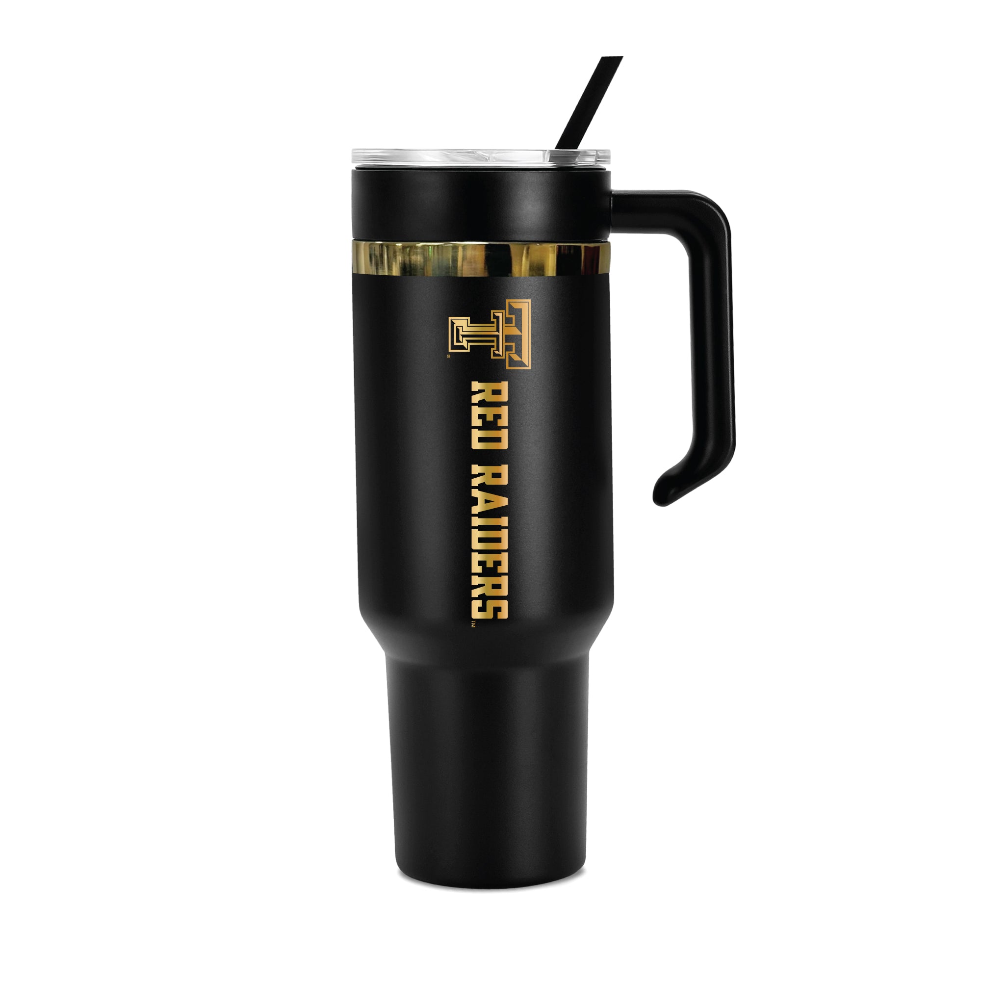 48oz Texas Tech Red Raiders Gold Black Anodized Tumbler