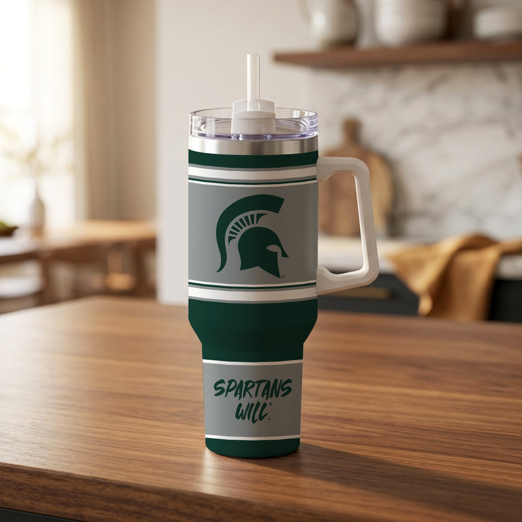 Michigan State Spartans 40oz Rocky Slogan Tumbler