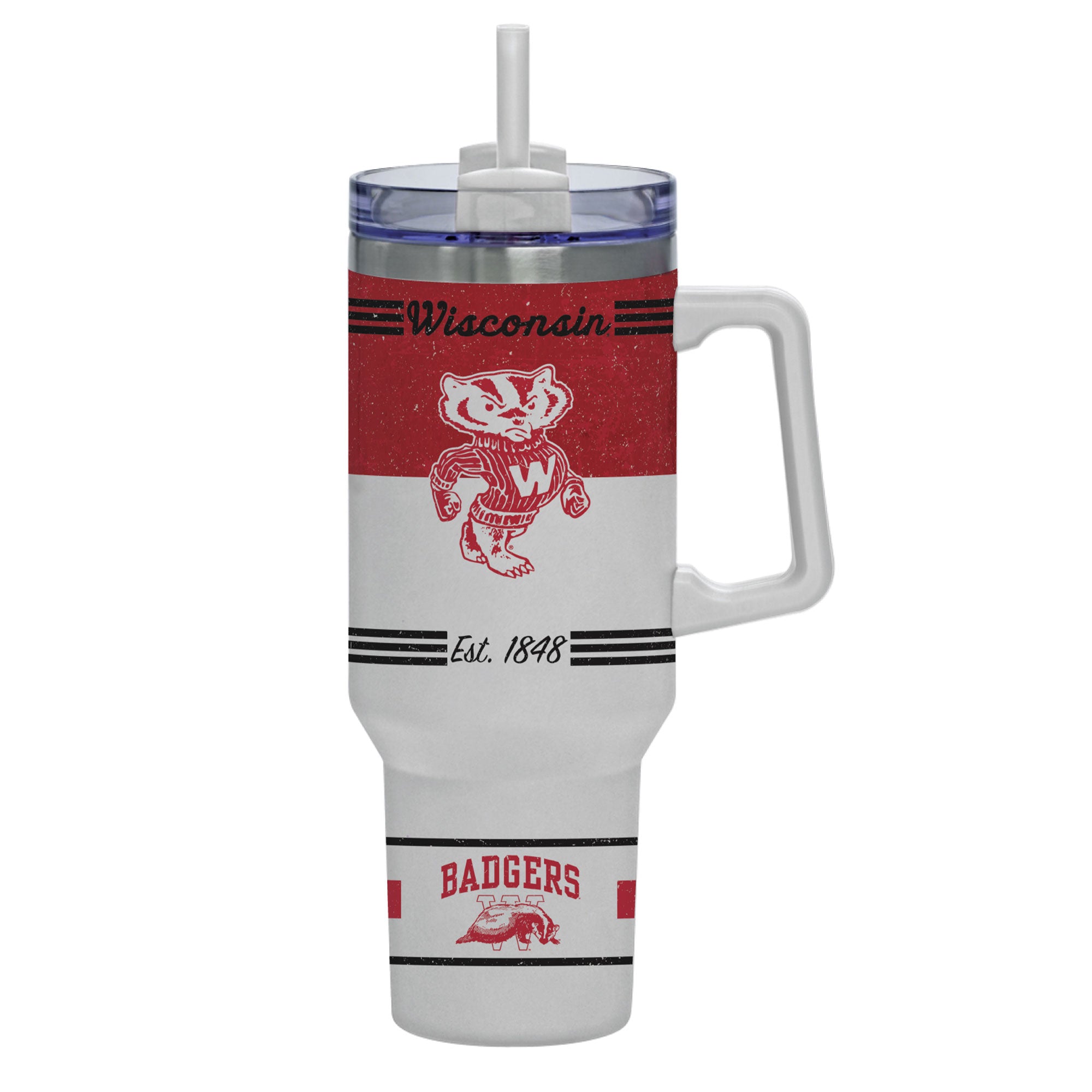 Wisconsin Badgers 40oz Rocky Vintage Tumbler