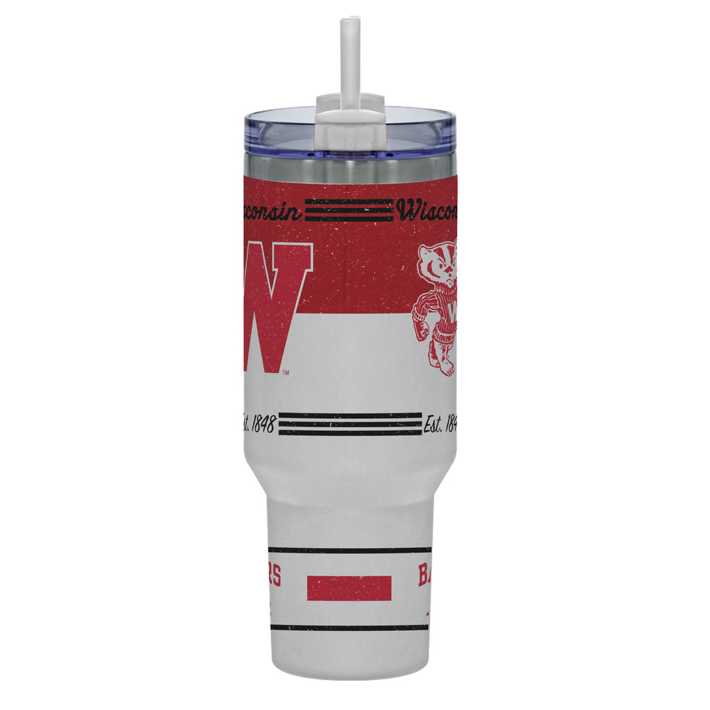 Wisconsin Badgers 40oz Rocky Vintage Tumbler