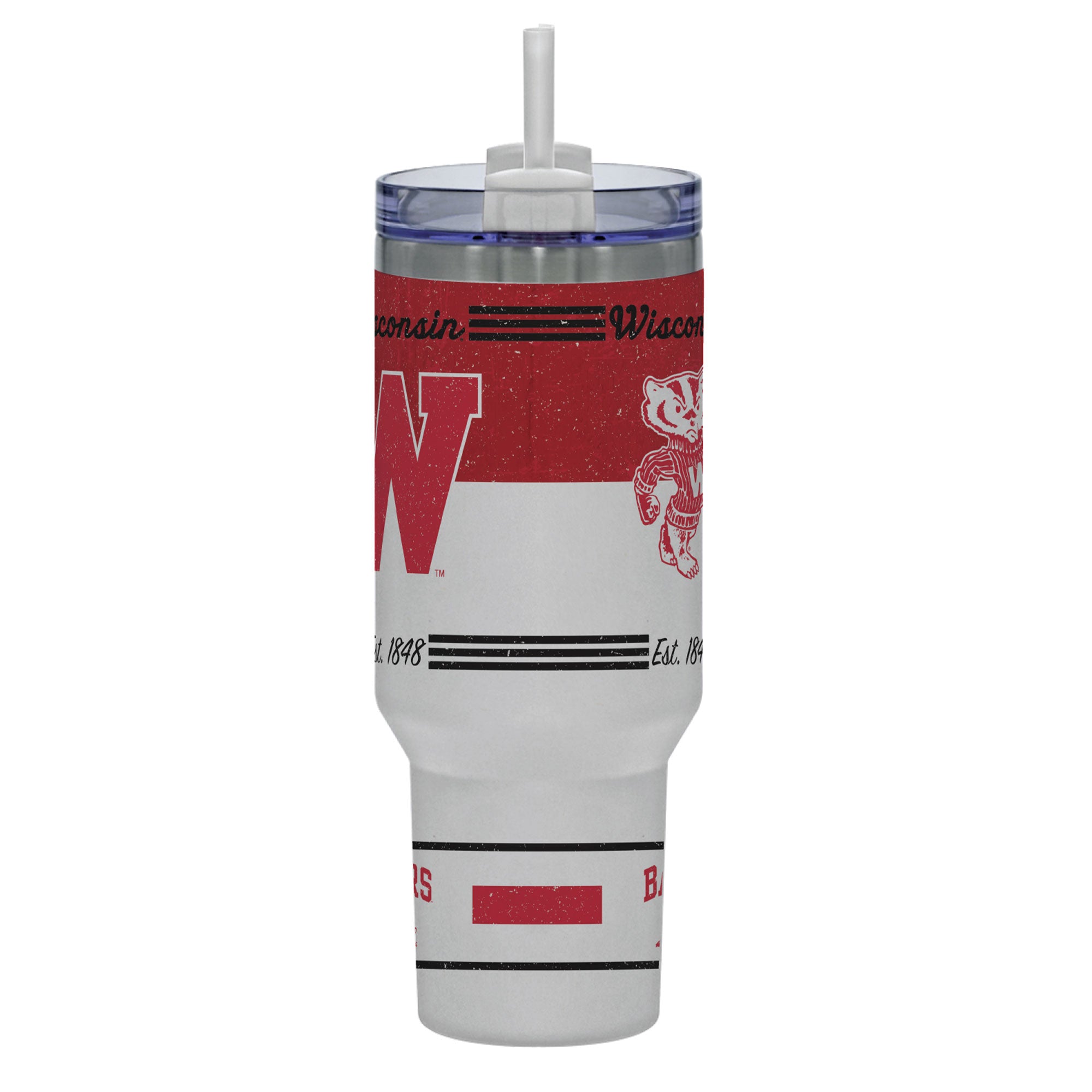 Wisconsin Badgers 40oz Rocky Vintage Tumbler