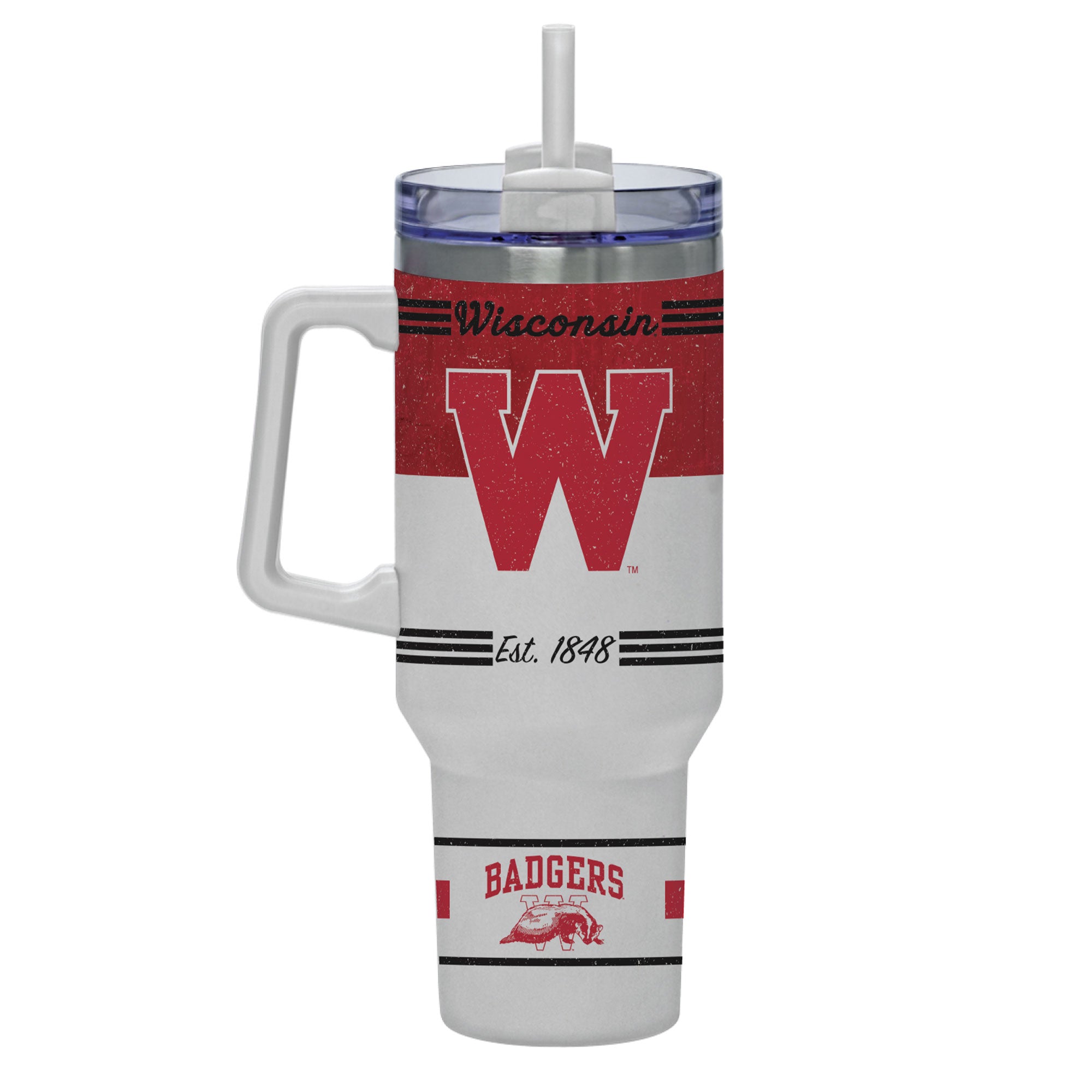 Wisconsin Badgers 40oz Rocky Vintage Tumbler