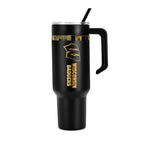 48oz Wisconsin Badgers Gold Black Anodized Tumbler