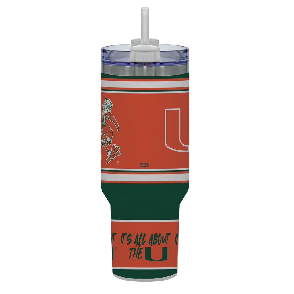 Miami Hurricanes 40oz Rocky Slogan Tumbler