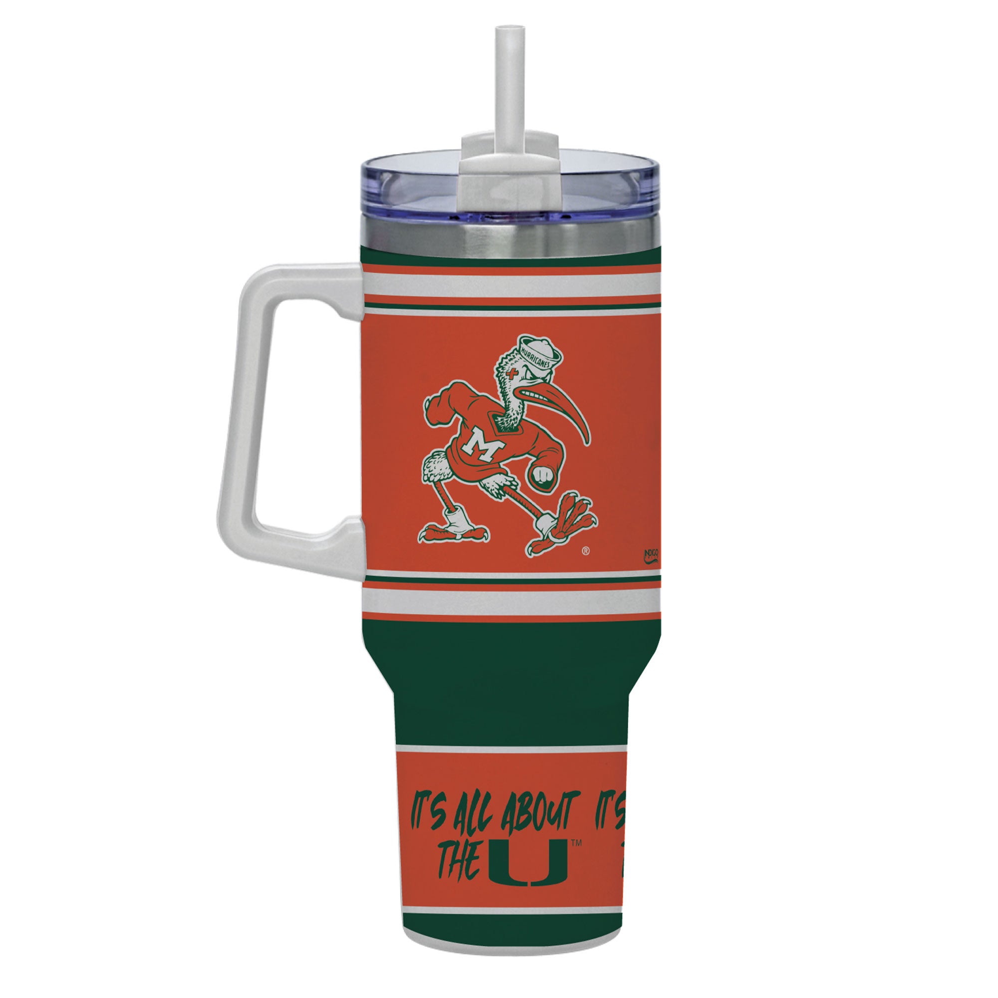 Miami Hurricanes 40oz Rocky Slogan Tumbler