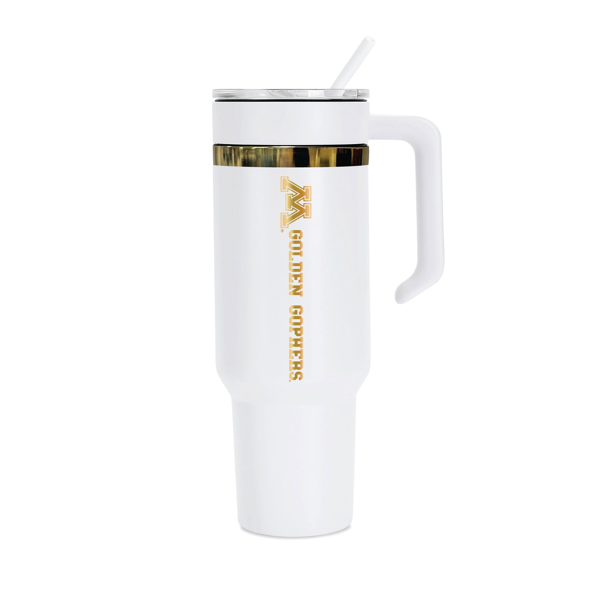 36oz Minnesota Golden Gophers Gold Anodized White Tumbler