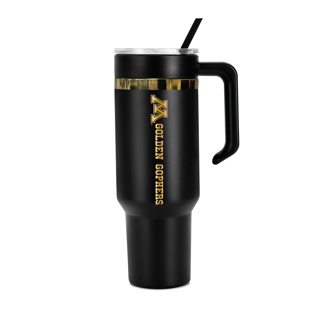48oz Minnesota Golden Gophers Gold Black Anodized Tumbler