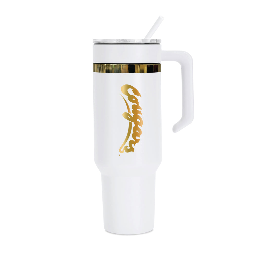 48oz Washington State Cougars Gold Anodized White Tumbler