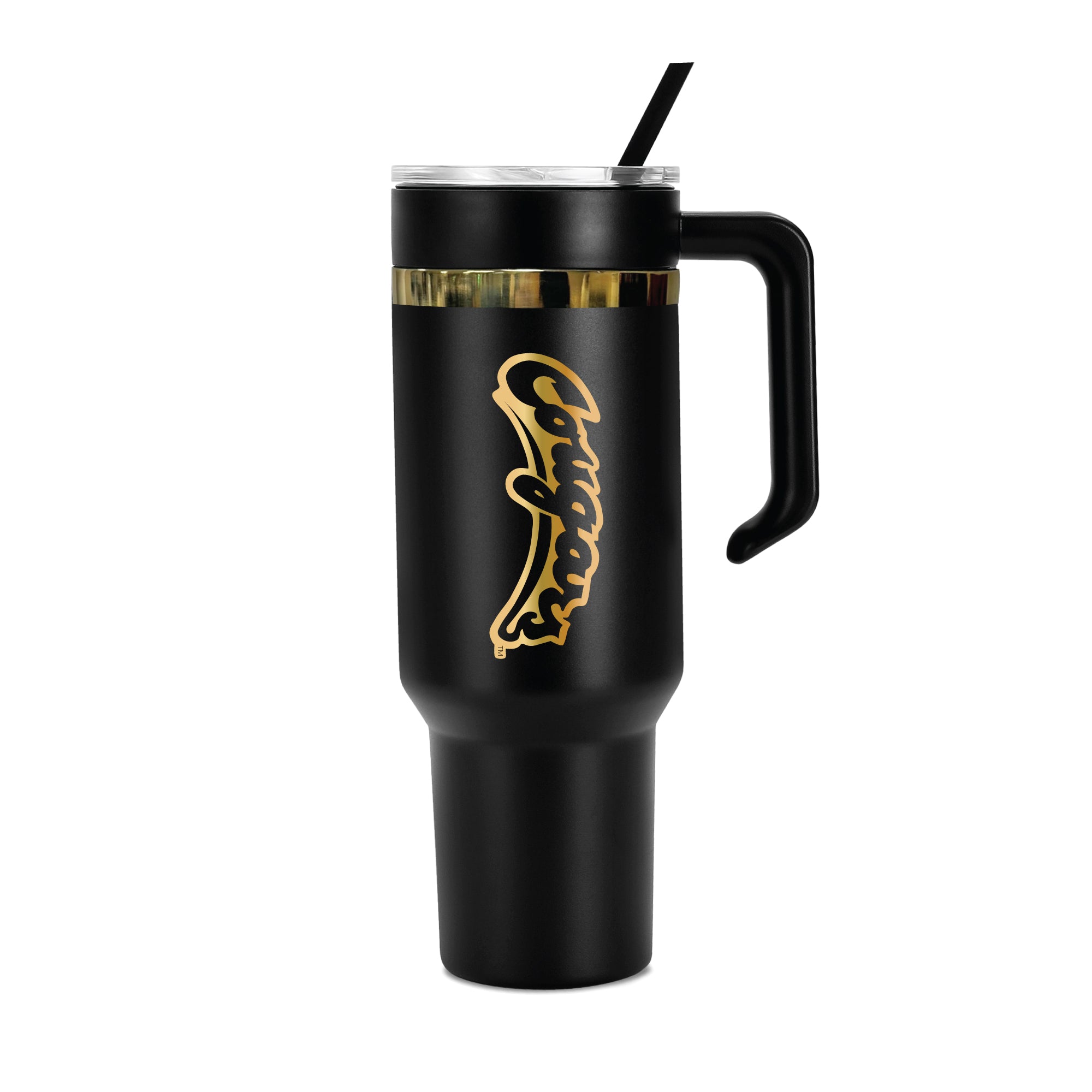 48oz Washington State Cougars Gold Black Anodized Tumbler