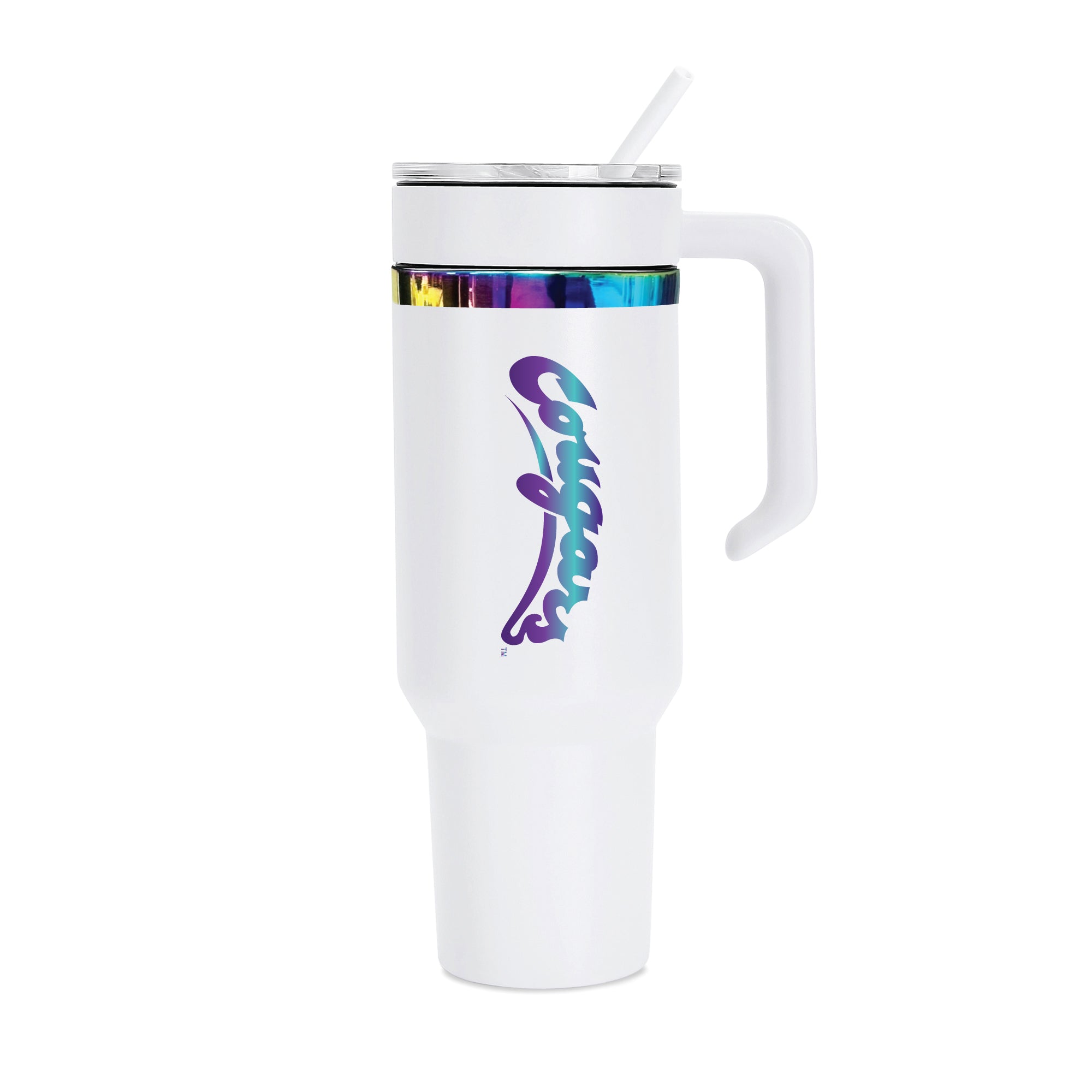 48oz Washington State Cougars Iridescent Anodized White Tumbler