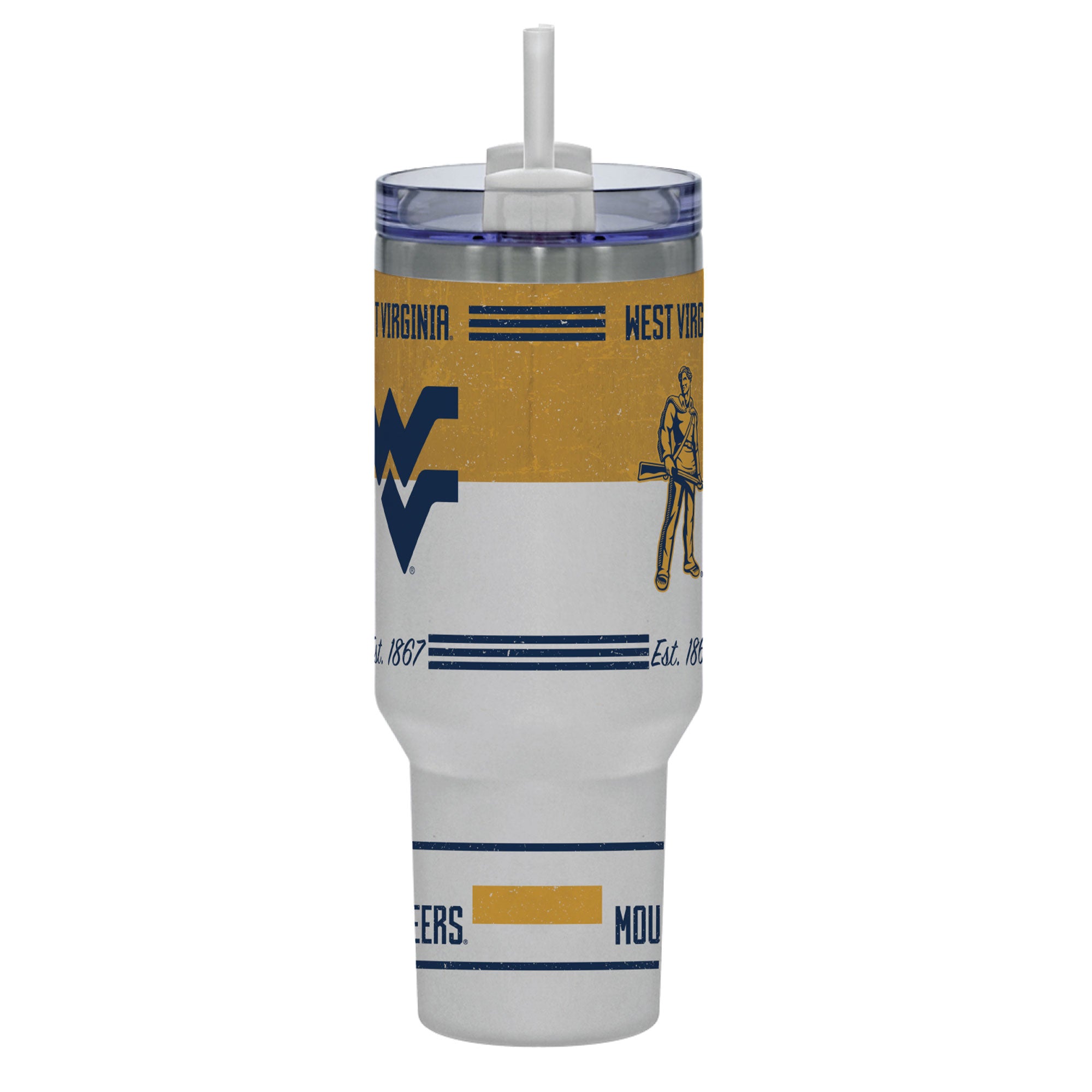 West Virginia Mountaineers 40oz Rocky Vintage Tumbler