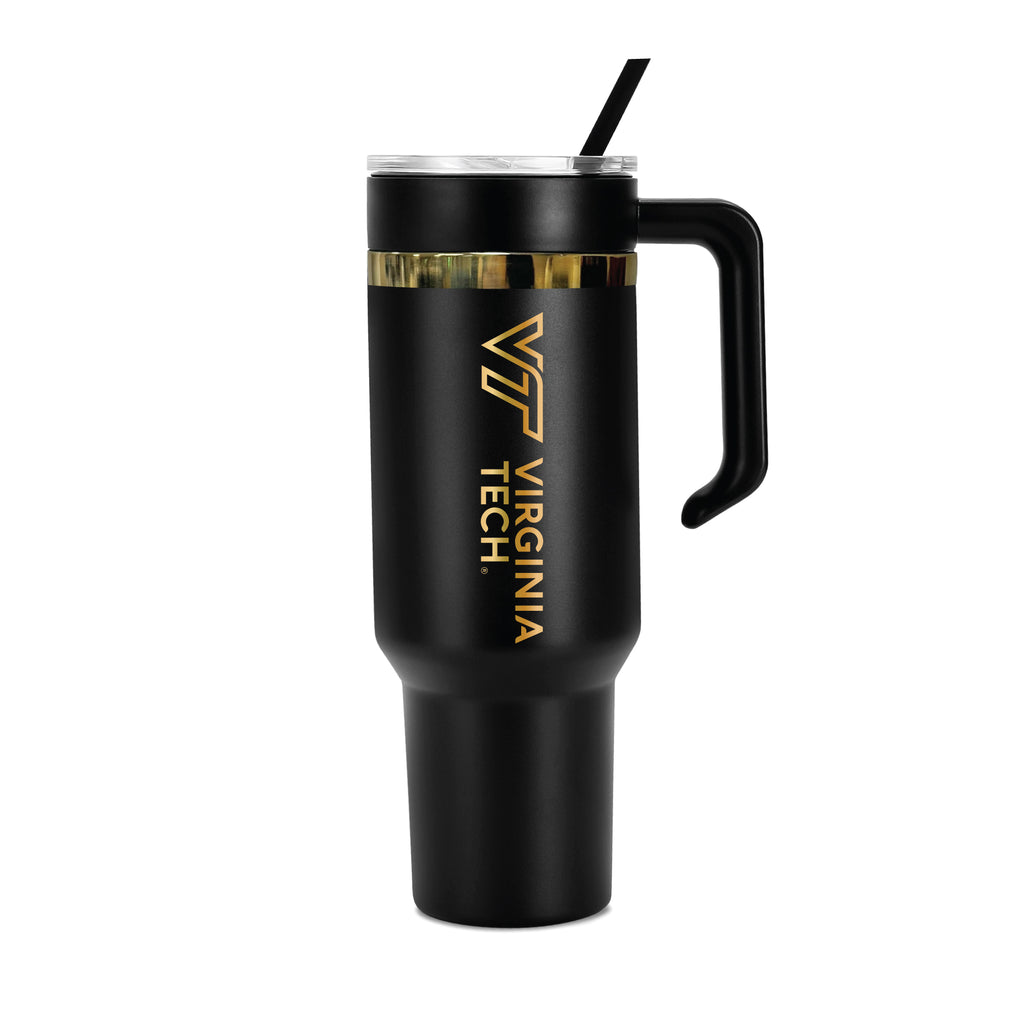 48oz Virginia Tech Hokies Gold Black Anodized Tumbler