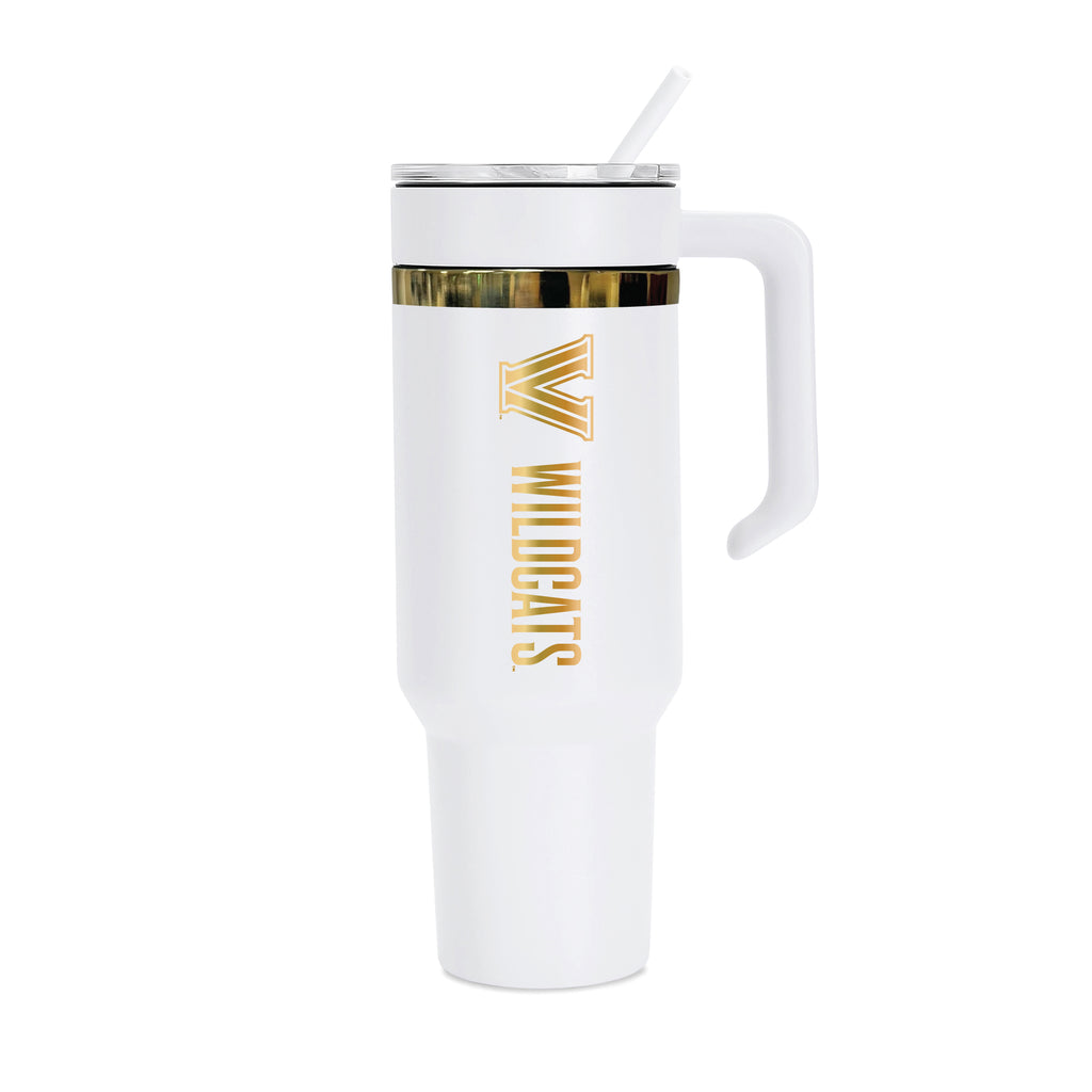 48oz Villanova Wildcats Gold Anodized White Tumbler
