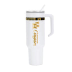 36oz Houston Cougars Gold Anodized White Tumbler