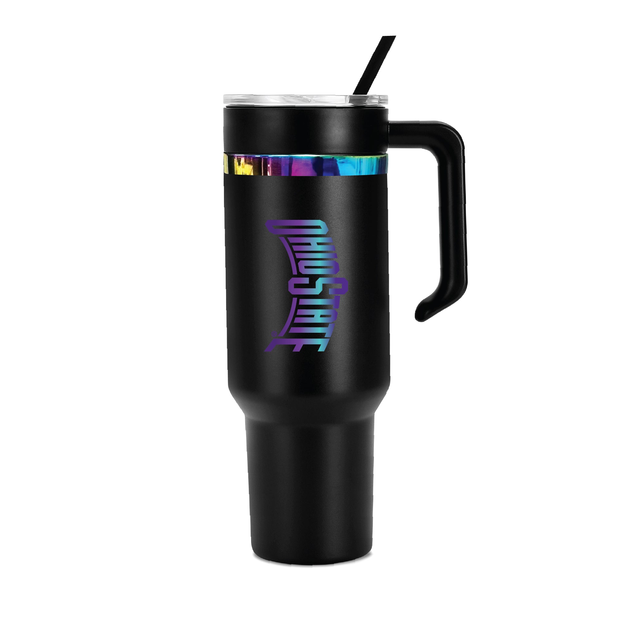 48oz Ohio State Buckeyes Iridescent Anodized Black Tumbler